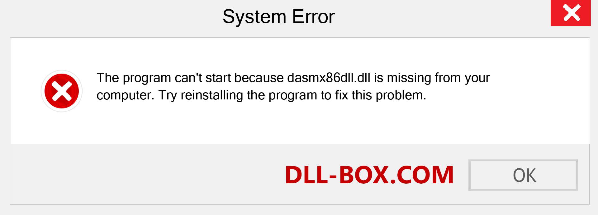  dasmx86dll.dll file is missing?. Download for Windows 7, 8, 10 - Fix  dasmx86dll dll Missing Error on Windows, photos, images